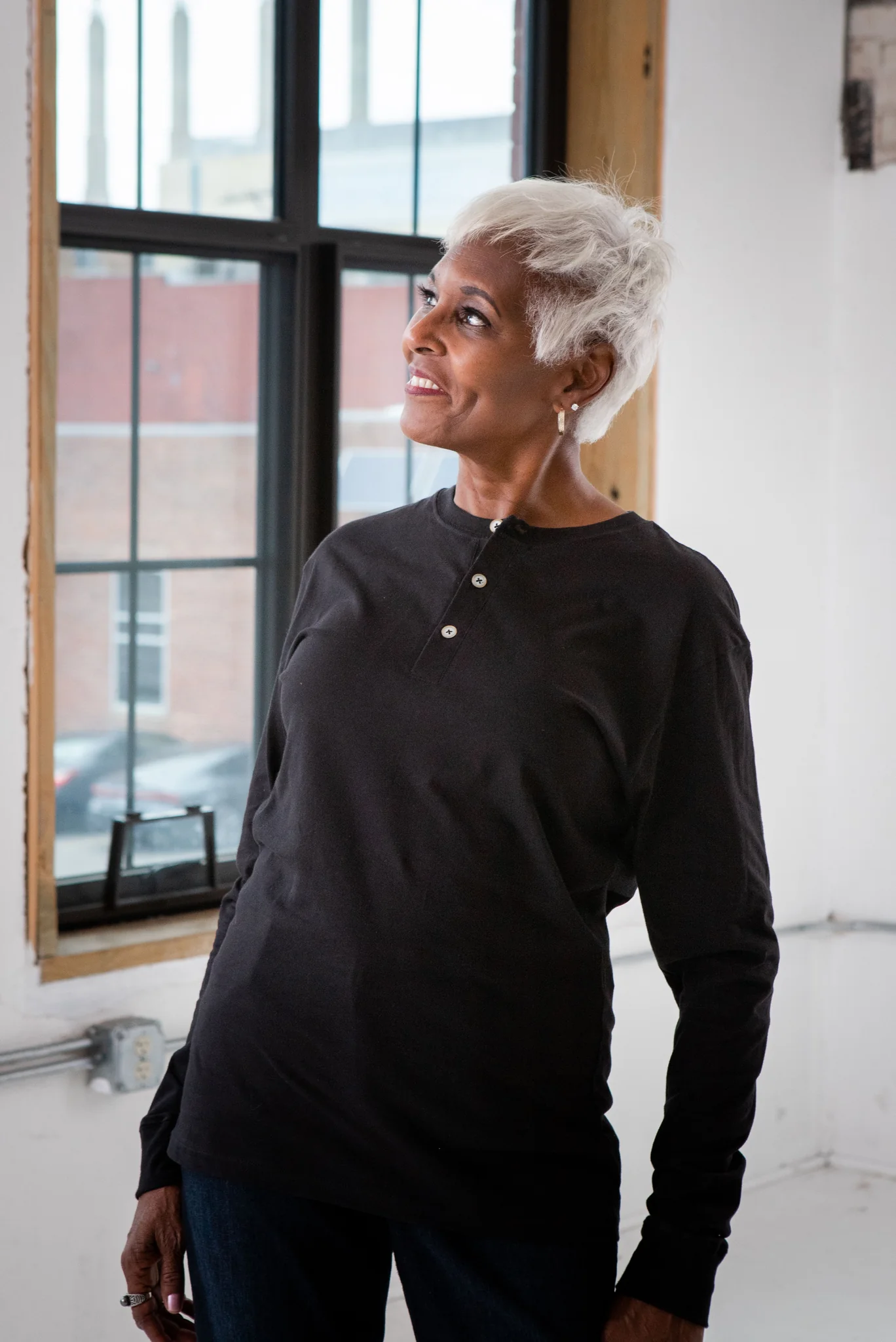 Unisex Long Sleeve Cotton Henley