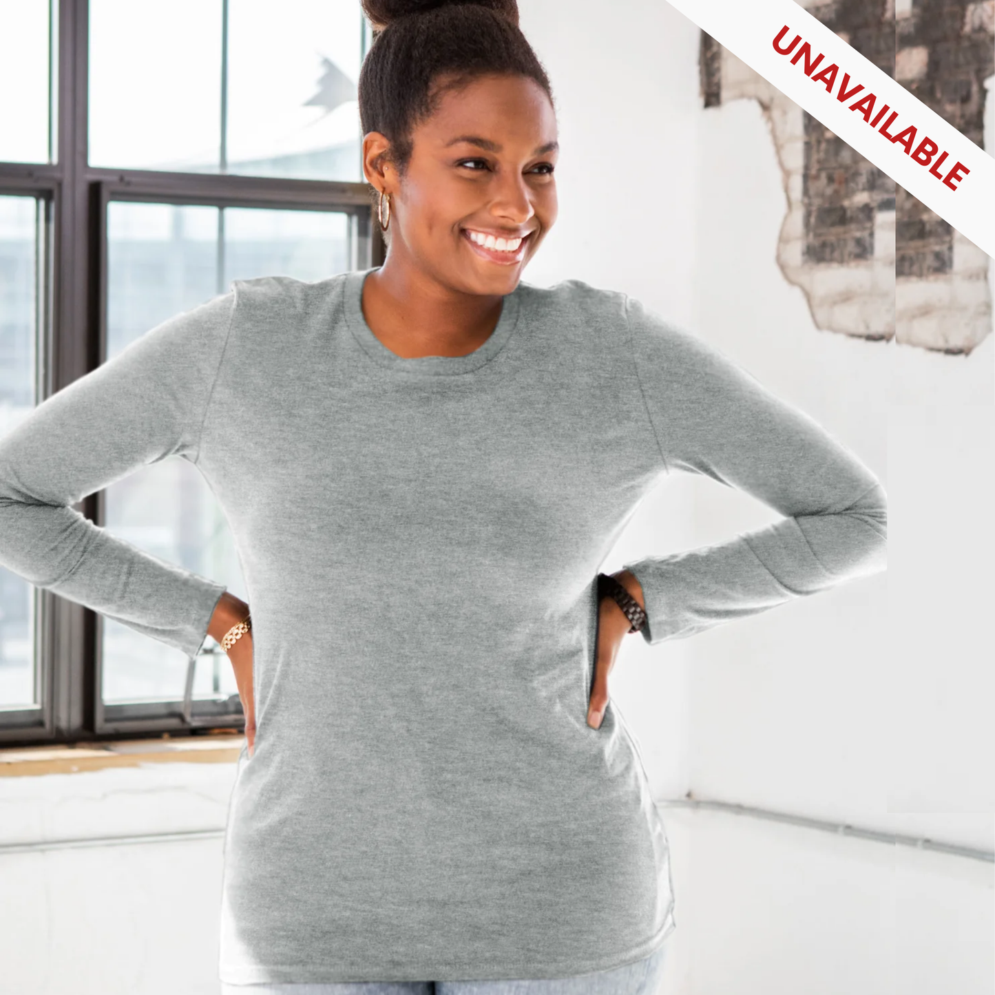 Ladies Premium Cotton Long Sleeve Tee