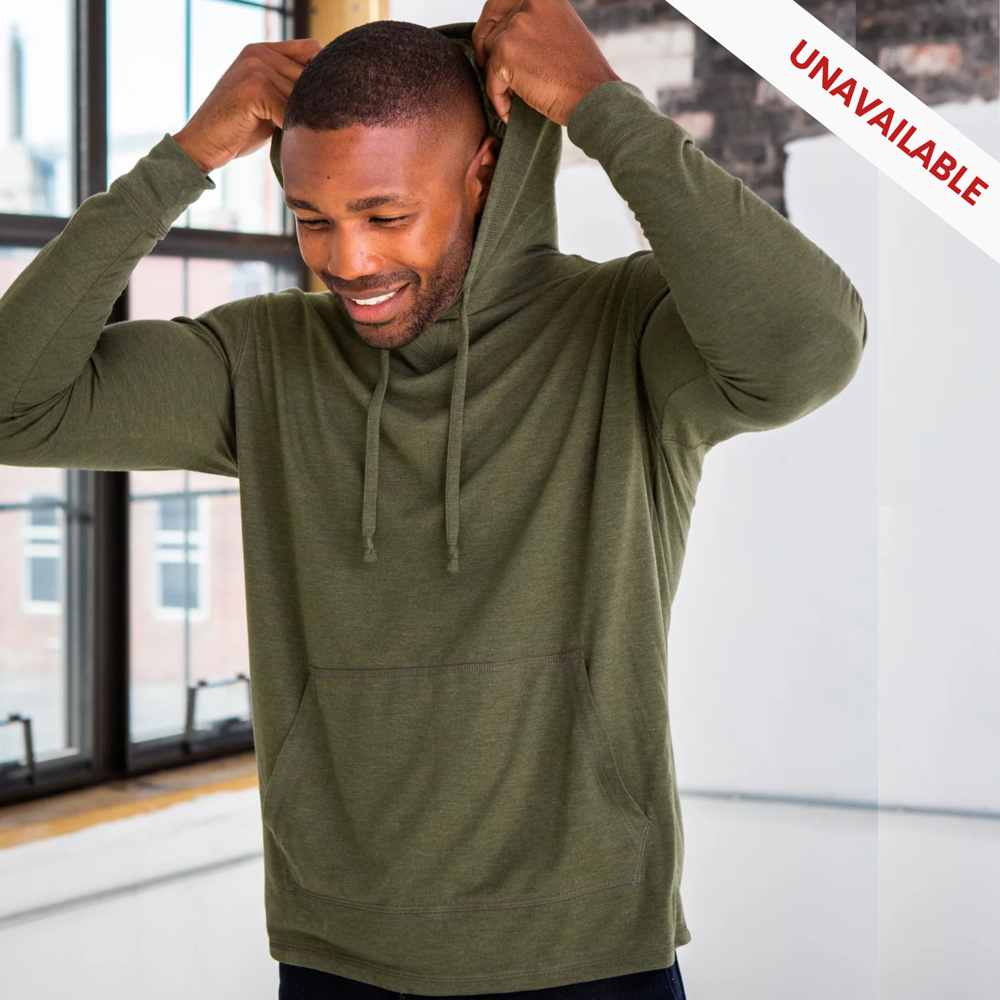 Unisex Hooded Long Sleeve Triblend Tee