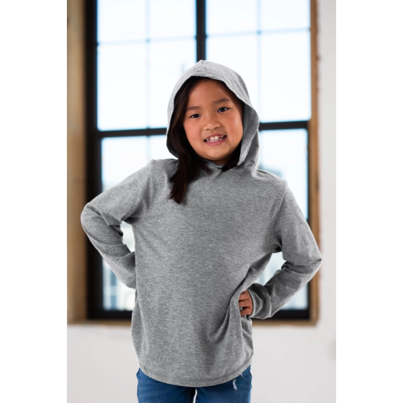 Youth Hooded Long Sleeve Triblend Tee