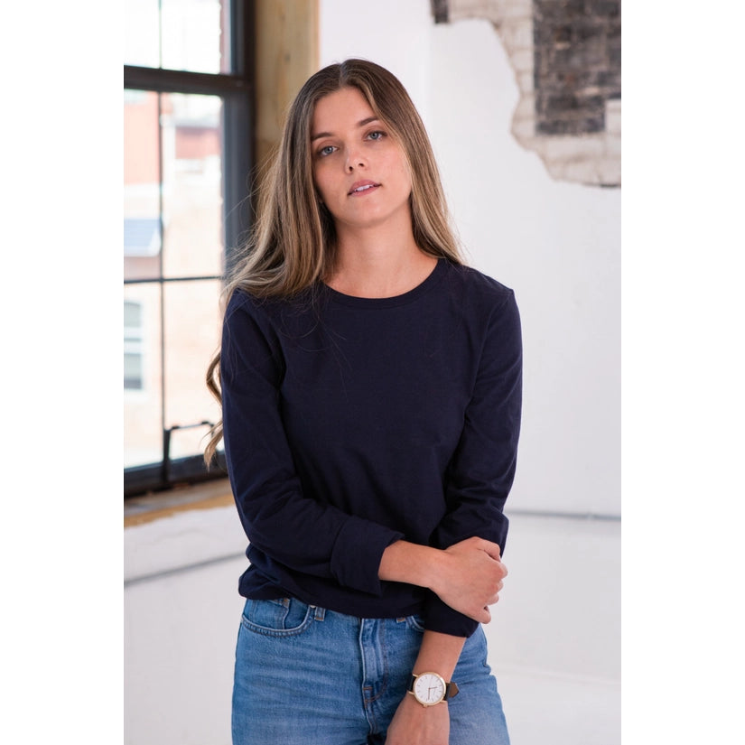 Ladies Premium Cotton Long Sleeve Tee