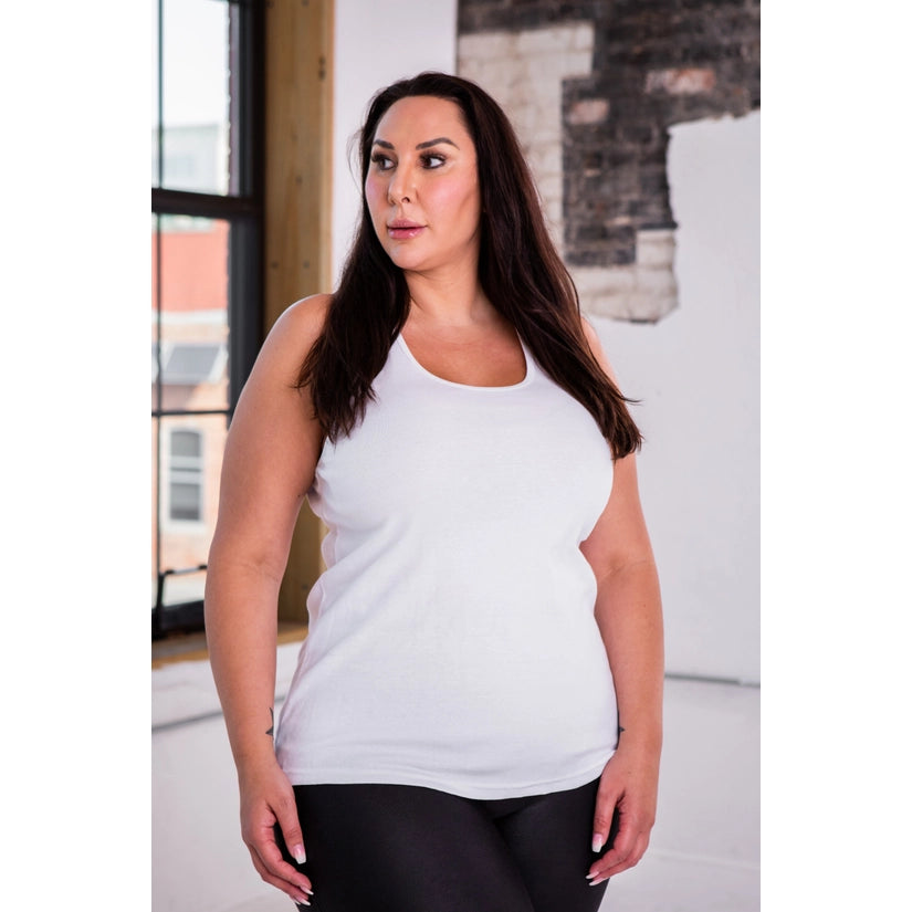 Ladies Premium Cotton Rib Racerback Tee