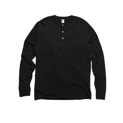 Unisex Long Sleeve Cotton Henley